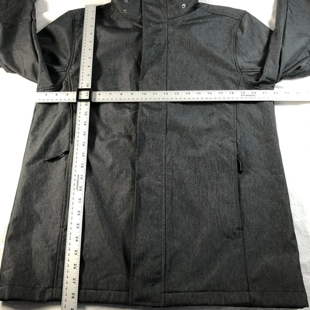 Landway Mens Size M Medium‎ Full Zip Flash Soft Shell Jacket Gray Insulated